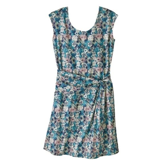 Patagonia Dresses & Skirts - Patagonia Mini Dress Women’s Seabrook Twist Floral Open Back Jersey Knit SMALL